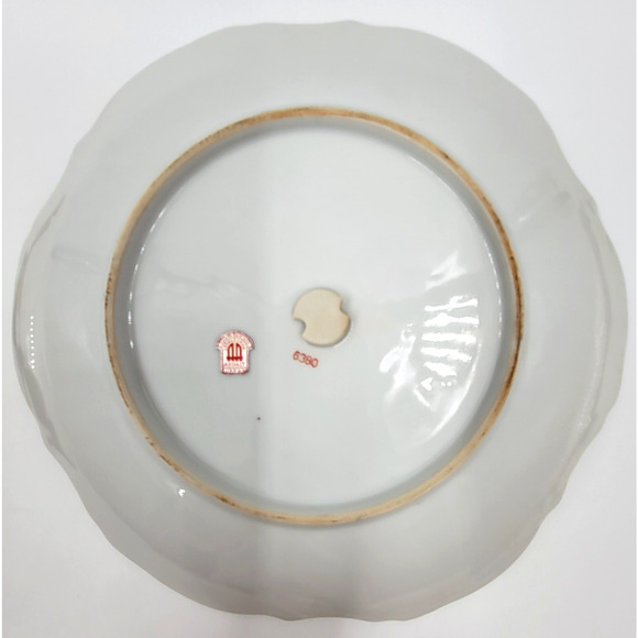 Two Ardalt Japan Hand Painted Floral Plates Pink White Roses Gold Trim 1950s - Picture 8 of 9